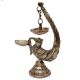 Brass Diya Stand Holder With Peacock Bird Design