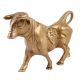 Brass Fighting Bull Statue