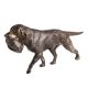 Brass Hunting Retriever Dog Statue With Prey In His Mouth