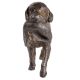 Brass Hunting Retriever Dog Statue With Prey In His Mouth