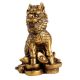 Golden LOL-FUN Feng Shui Lion Made Of Fish Bone