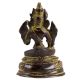 Brass Goddess Tara Statue On Lotus Pedestal