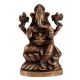 Brass Lord Ganesh Sitting on Lotus Base With Mushak