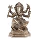 Brass Lord Ganesh Statue Sitting On Mushak Vahan