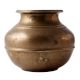 Brass Round Pot In Dark Finish