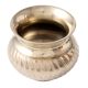 Brass Fluted Water Storage Pot In Silver Finish