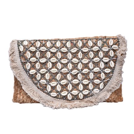 Jute Beaded Banjara Boho Clutch Bag