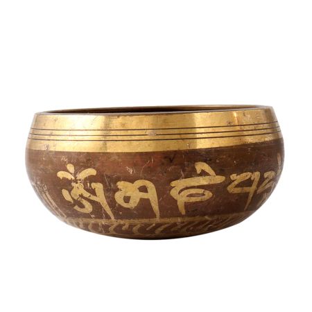 Brass Etched Om Tibeten Bowl