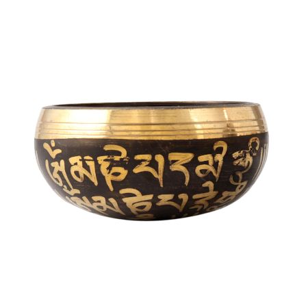 Tibetan Black Brass Singing Bowl from Nepal