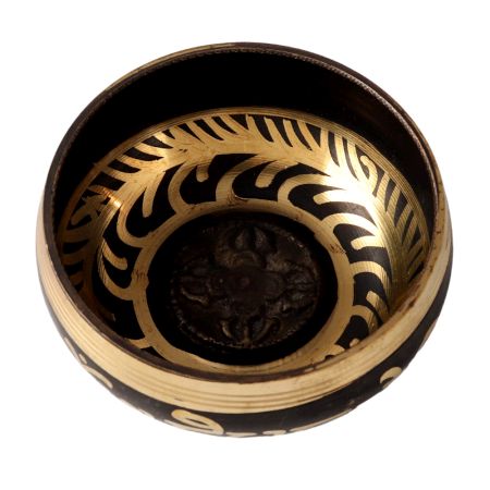 Black Brass Tibetan Singing Bowl For Meditation