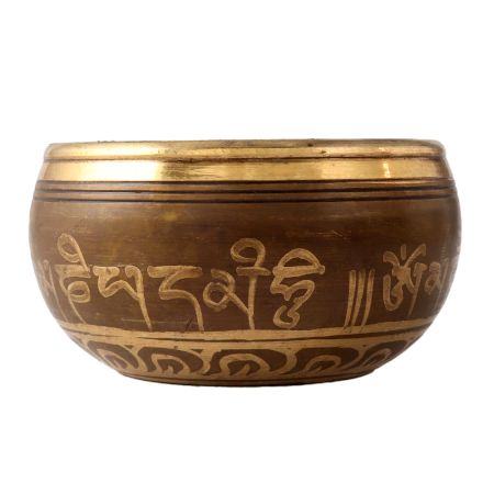 Brown Brass Tibetan Singing Bowl