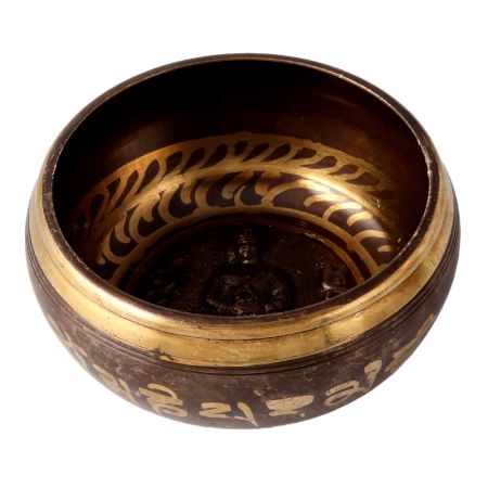 Brown Brass Tibetan Singing Bowl from Nepal