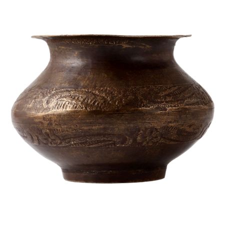 Brass Engraved Kalash Holy Pot