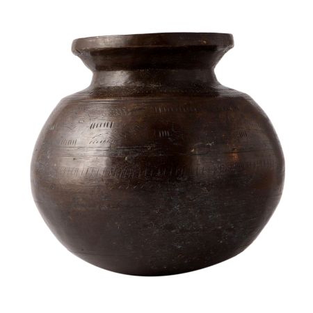 Indian Brass water jug with incised calligraphy