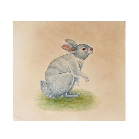 Miniature Bunny Rabbit Watercolor Painting