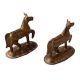 Pair Of Brass Raised Up Horses Statues
