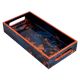 Midnight leaves Painted Rectangular Wooden Tray