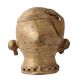 Rustic Brass Tribal Head Statue