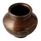 Old Brass Water Pot Or Kalash With Faded Engraved Design
