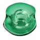 Soft Green Oval Shape Carved Glass Dish