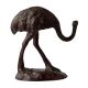 Bird Zoo Ostrich Walking BrassÂ Sculpture