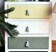 Light Blue Bird Knob