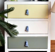 Slate Blue Ceramic Bird Drawer Knob Online