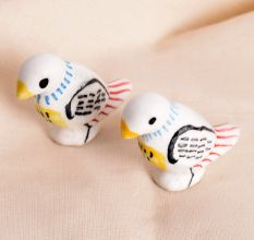 Black Feather Ceramic Bird Knob
