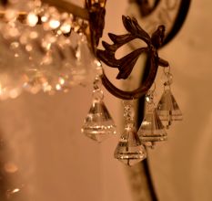 Set of 20 Clear Crystal Glass Faceted Diamond Christmas Ornaments-Chandelier Drop