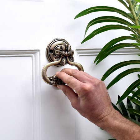 Handmade Brass Dragon Face Solid Door Knocker