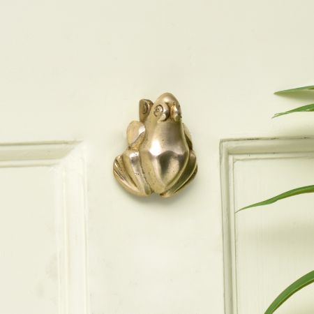 Handmade Rustic Brass Frog Door Knocker