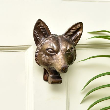 Antique Fox Face Iron Door Knockers