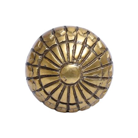 Engraved Flower Aluminum Knob