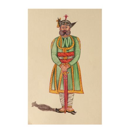 Royal Maharaja of Emperor Watercolor Painting