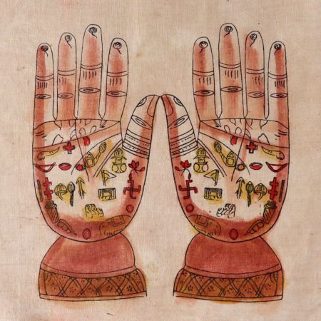 Cloth Painting  Of Hand Tantrik Tantric Painting