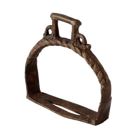 Rope Design Brass Horse Paddle Foot Rest
