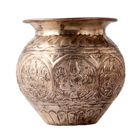 Brass Lakshmi Ashta Kalash Pot