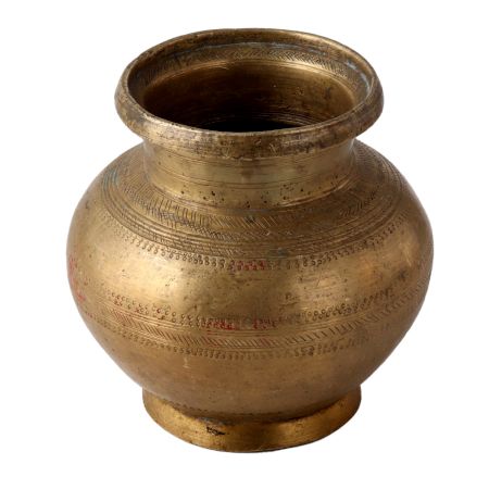 Hand Crafted Old Brass Water Pot