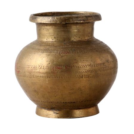 Hand Crafted Old Brass Water Pot