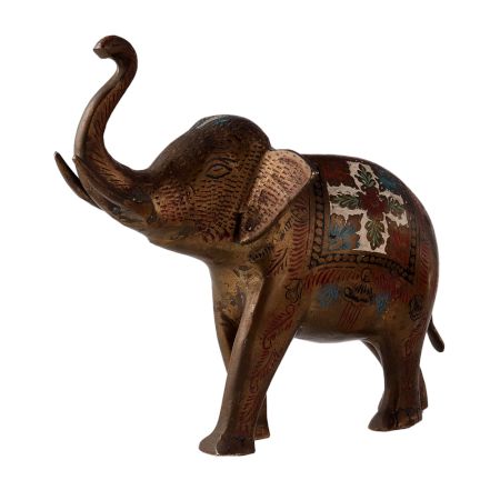 Brass Elephant Statue With Handwork