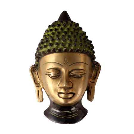Brass Buddha Head Statue For Decoration