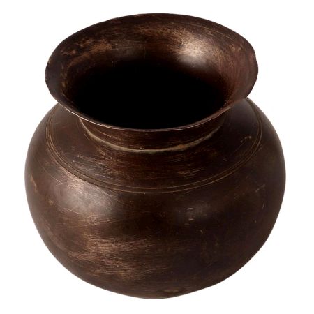 Plain Hand Crafted Brass Pot