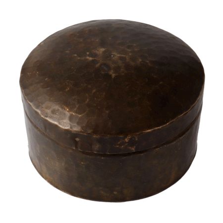 Brass Jewelry Box In Old Hammered Finish