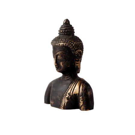 Black Brass Buddha Statue In Meditation