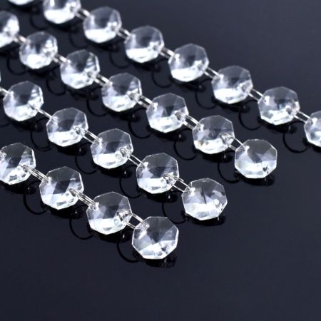 Crystal Clear GlassÂ Garland Strand Chandelier Hanging With 50 Beaded ChainÂ (39 Inch)