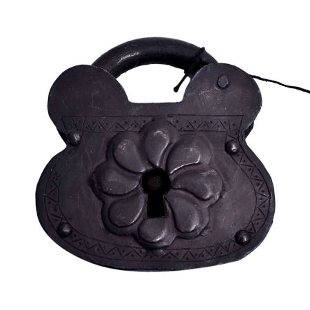 Hand Forged Iron  Gate Padlock With Key