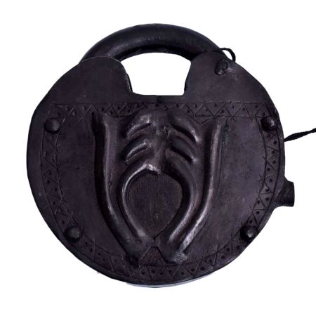Medieval Cast Iron, Decorative Padlock  with Key