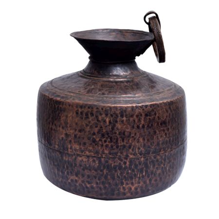 Old Hammered Ghada Ring Handle Water Pot