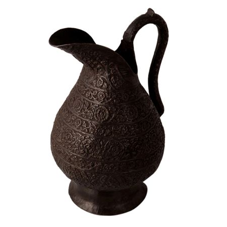 Handmade Water Jug with Islamic Carving