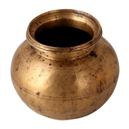 Indian Traditional Round Water Pot for Hindu Rituals